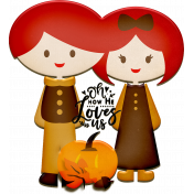 Oh How He Loves Us Autumn Chipboard Couple