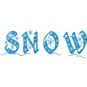 Baby It's Cold Outside Snow Word Art