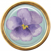 Lilac Aqua Element 31 Flower Brad