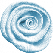 Winter Frost Blue Rolled Fabric Flower 1