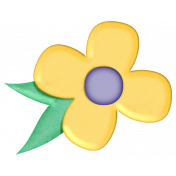 April Add-On: Yellow Chipboard Flower
