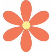 Simple Flower Orange 03