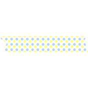 Blue & Yellow Polka Dot Washi