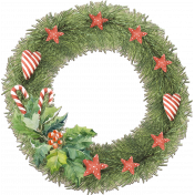 Christmas Mini Kit Element 08 Chipboard Wreath