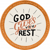 Autumn Mini Kit God Gives You Rest Word Art
