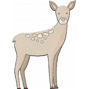 Autumn Mini Kit Chipboard Deer 