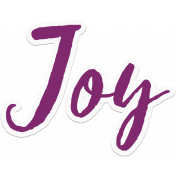Joy Sticker Word Art
