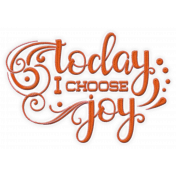 Today I Choose Joy Embroidered Word Art