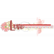 Love Never Fails Border Cluster with Love Word Art