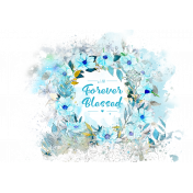 Forever Blessed in Floral Frame Blendable