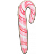 Pink Christmas Candy Cane Chipboard