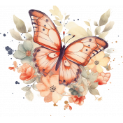 Watercolor Butterfly Cluster