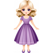Cute Girl in Purple Dress