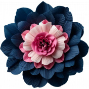 Navy Blue Crepe Paper Flower 