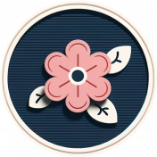 Navy Blue and Pink Wood Brad