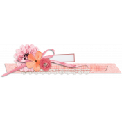 Flowers and Bows Pink & Peach Cluster (Shadowed)