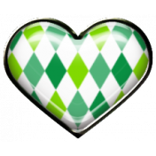 St. Patrick Heart Button