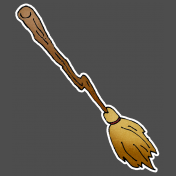 Broomstick sticker