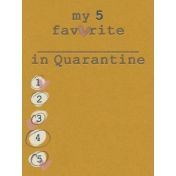 My top 5... Quarantine Journal Card