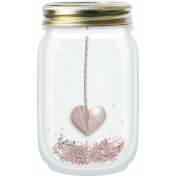 mason jar with heart