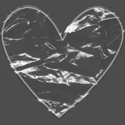 Clear Plastic Pocket- Heart