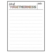 Journal Card- 3x4- Lots of Togetherness