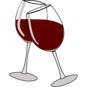 double red wine glasses