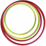 Red & Green Circle Epoxy Frame
