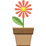 Chipboard Flower Pot 01