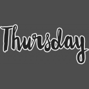 Thursday- word art