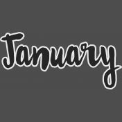 January- word art