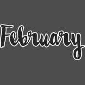 February- word art