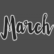 March- word art