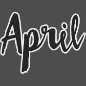 April- word art