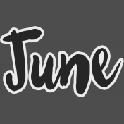 June- word art