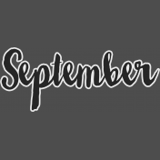 September- word art