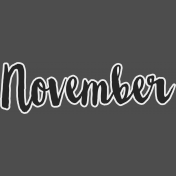 November- word art