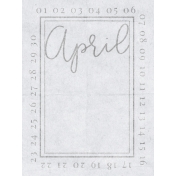 April 3x4 Card