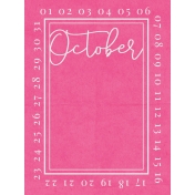 October 3x4 Card