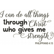 Scripture: Philippians 4:13