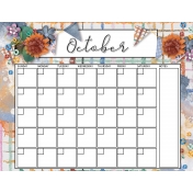 Blue Jeans & Sneakers October Calendar