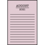 Calendar Pocket Cards Plus- august 07