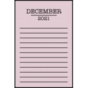 Calendar Pocket Cards Plus- december 07