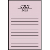 Calendar Pocket Cards Plus- july 07