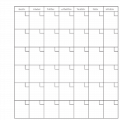 Build-a-calendar 6 week Calendar template