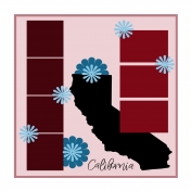 Layout Template: USA Map – California
