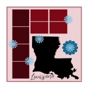 Layout Template: USA Map – Louisiana 