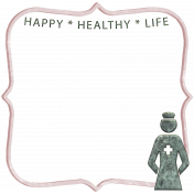Happy Healthy Life Embellishment: Photo Frame 3