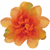 Orange Burlap Flower 1