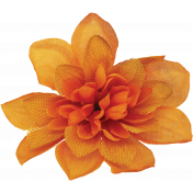 Orange Burlap Flower 2